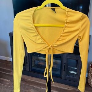 yellow crop top